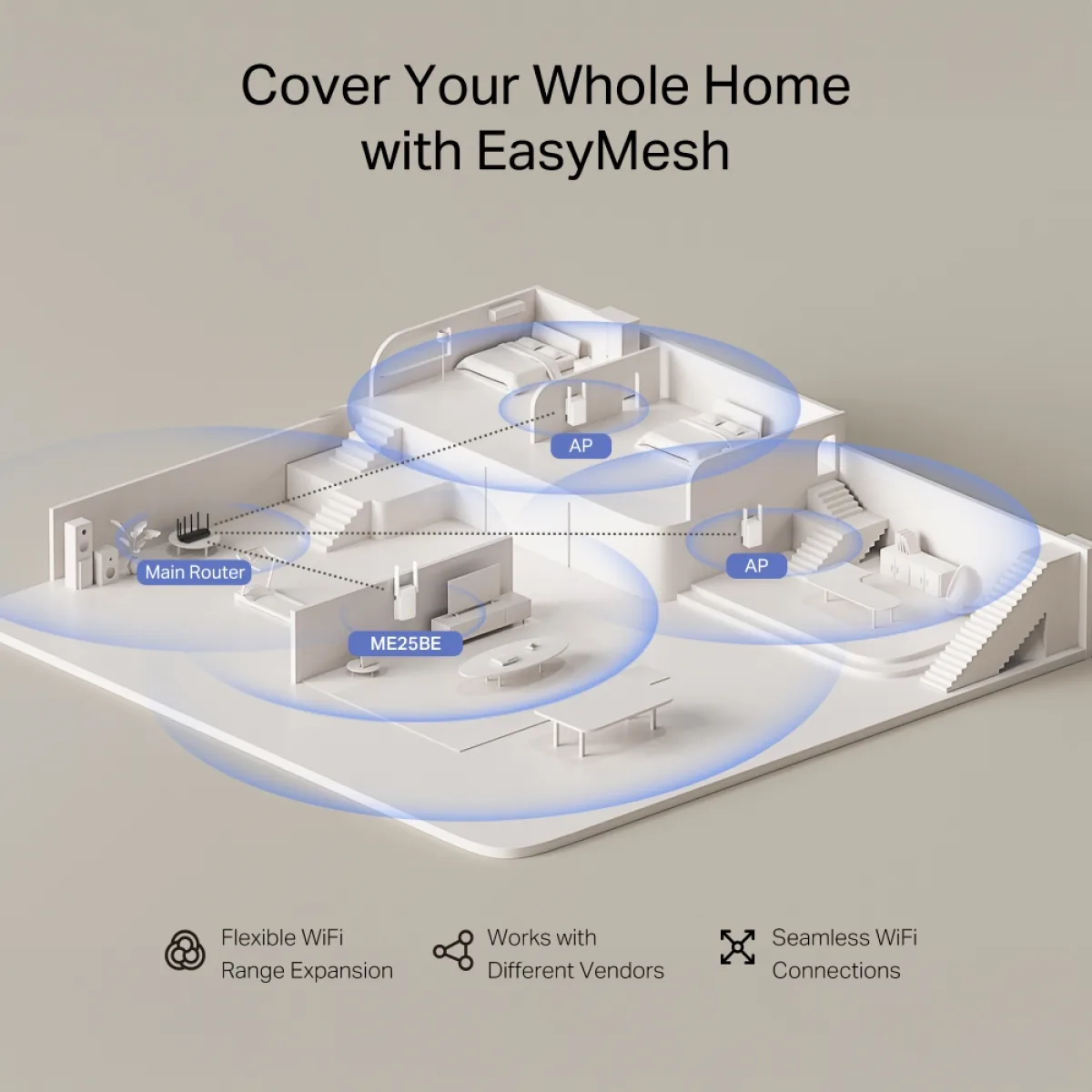 Mercusys ME25BE / BE3600 Усилитель сигнала Wi-Fi 7 