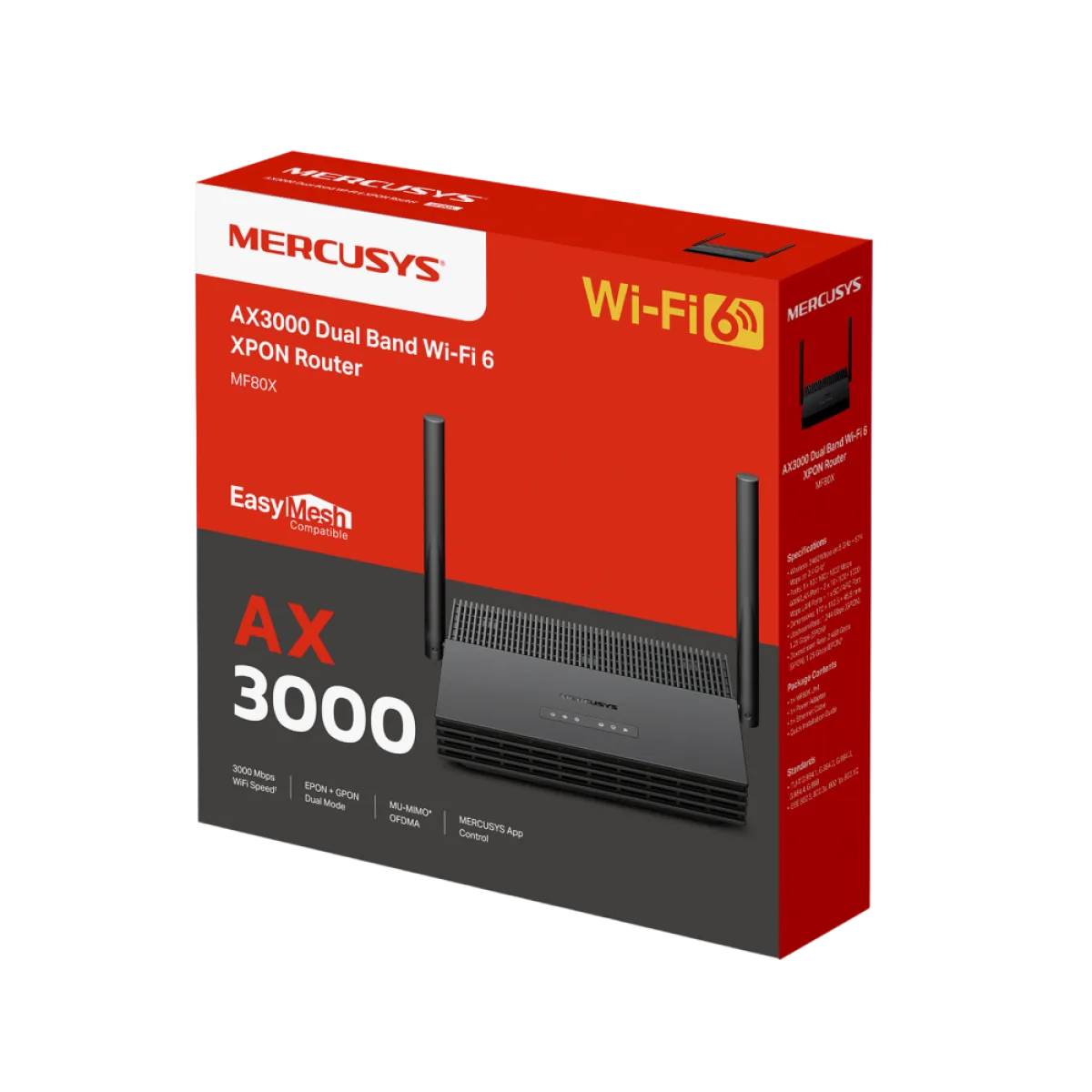 Mercusys MF80X / AX3000 Двухдиапазонный Wi-Fi 6 XPON-маршрутизатор