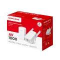 Mercusys MP510 KIT AV1000 Gigabit Powerline N300 Wi-Fi Kit KIT: 1× MP510 + 1× MP500 MP510：SPEED: 300 Mbps at 2.4 GHz, 1000 Mbps Powerline