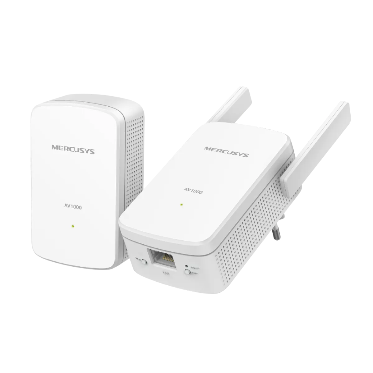 Mercusys MP510 KIT AV1000 Gigabit Powerline N300 Wi-Fi Kit KIT: 1× MP510 + 1× MP500 MP510：SPEED: 300 Mbps at 2.4 GHz, 1000 Mbps Powerline