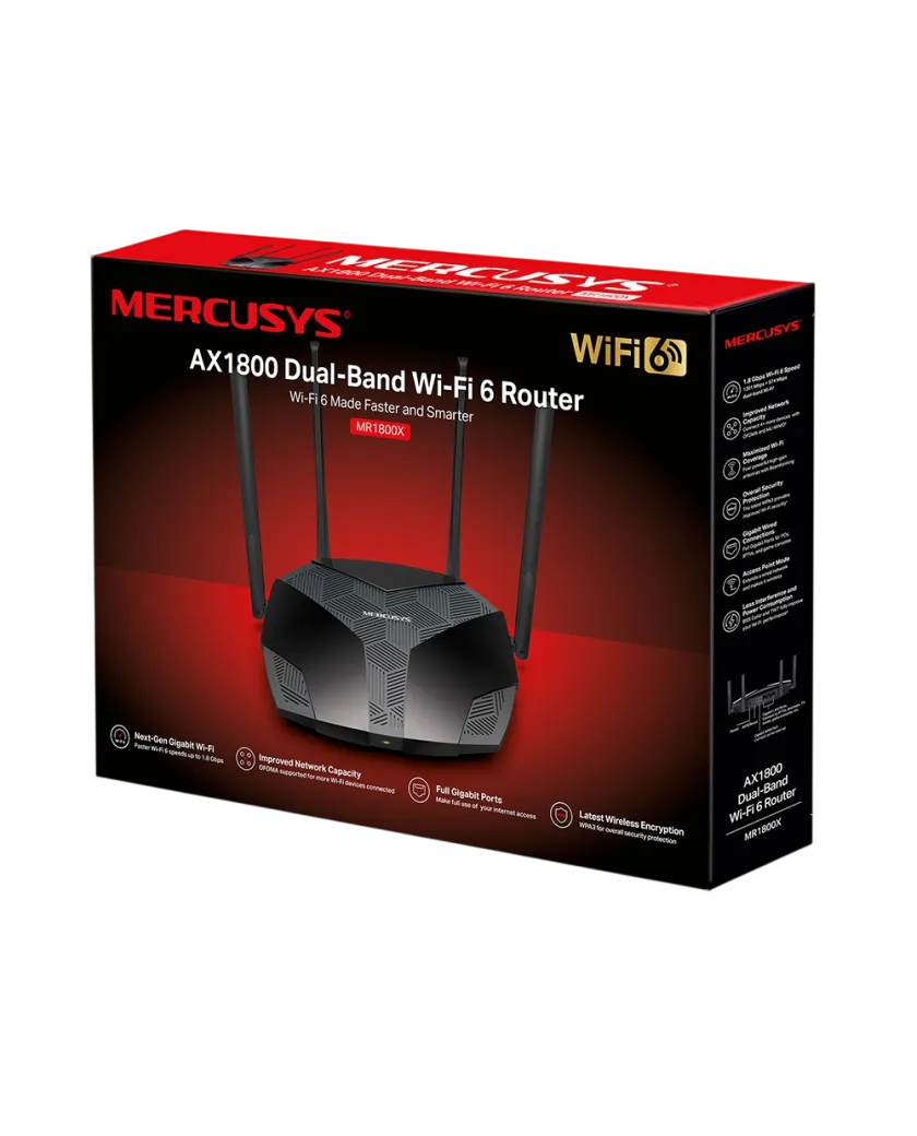 Mercusys MR1800X AX1800 Dual-Band Wi-Fi 6 Router