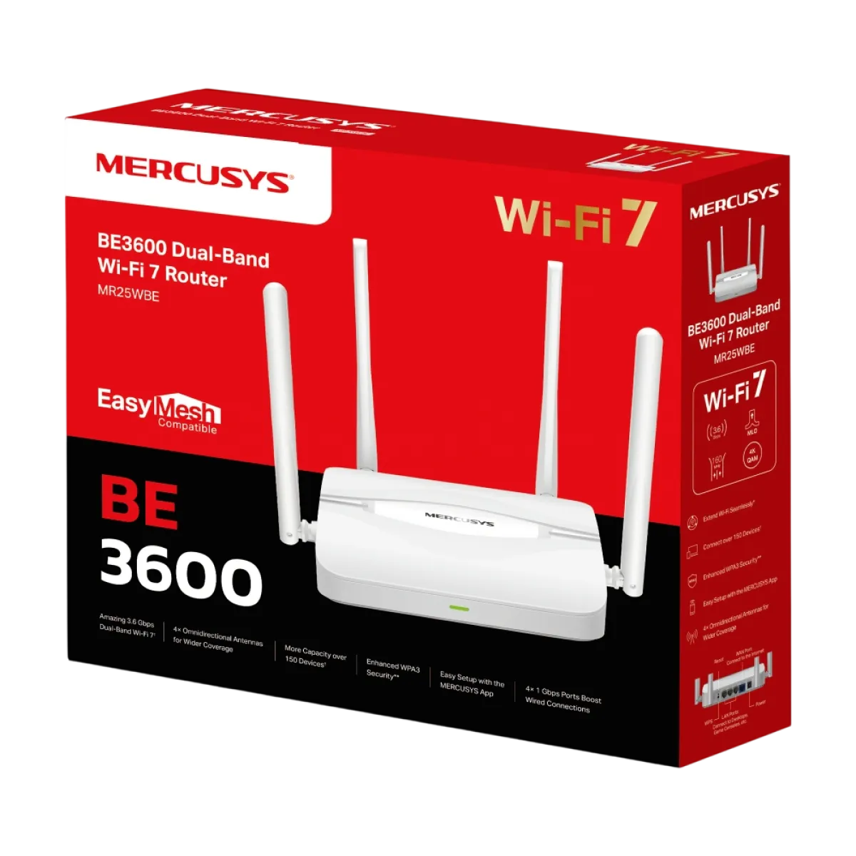Mercusys MR25WBE / BE3600 Двухдиапазонный роутер Wi-Fi 7