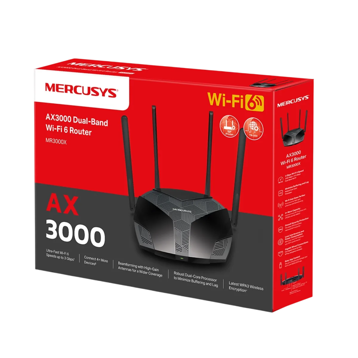 Mercusys MR3000X / AX3000 Двухдиапазонный роутер Wi-Fi 6