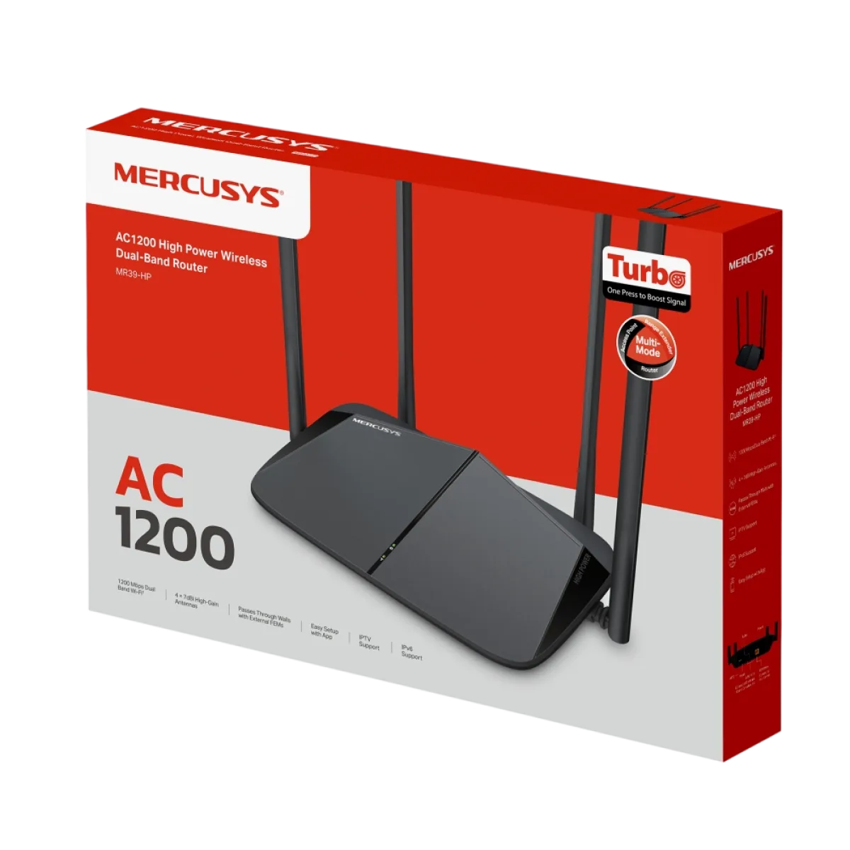 Mercusys MR39-HP / AC1200 Беспроводной двухдиапазонный маршрутизатор высокой мощности