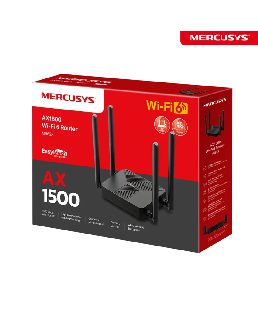 Mercusys MR62X AX1500 Dual-Band Wi-Fi 6 Router