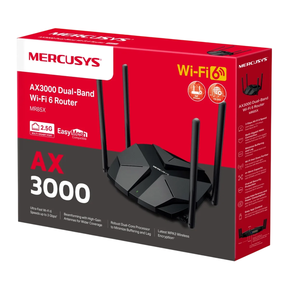 Mercusys MR85X / AX3000 Двухдиапазонный роутер Wi-Fi 6