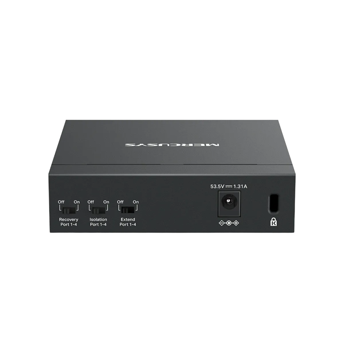 Mercusys MS105GP 5-Port Gigabit Desktop Switch with 4-Port PoE+ PORT: 4× Gigabit PoE+ Ports, 1× Gigabit Non-PoE Port