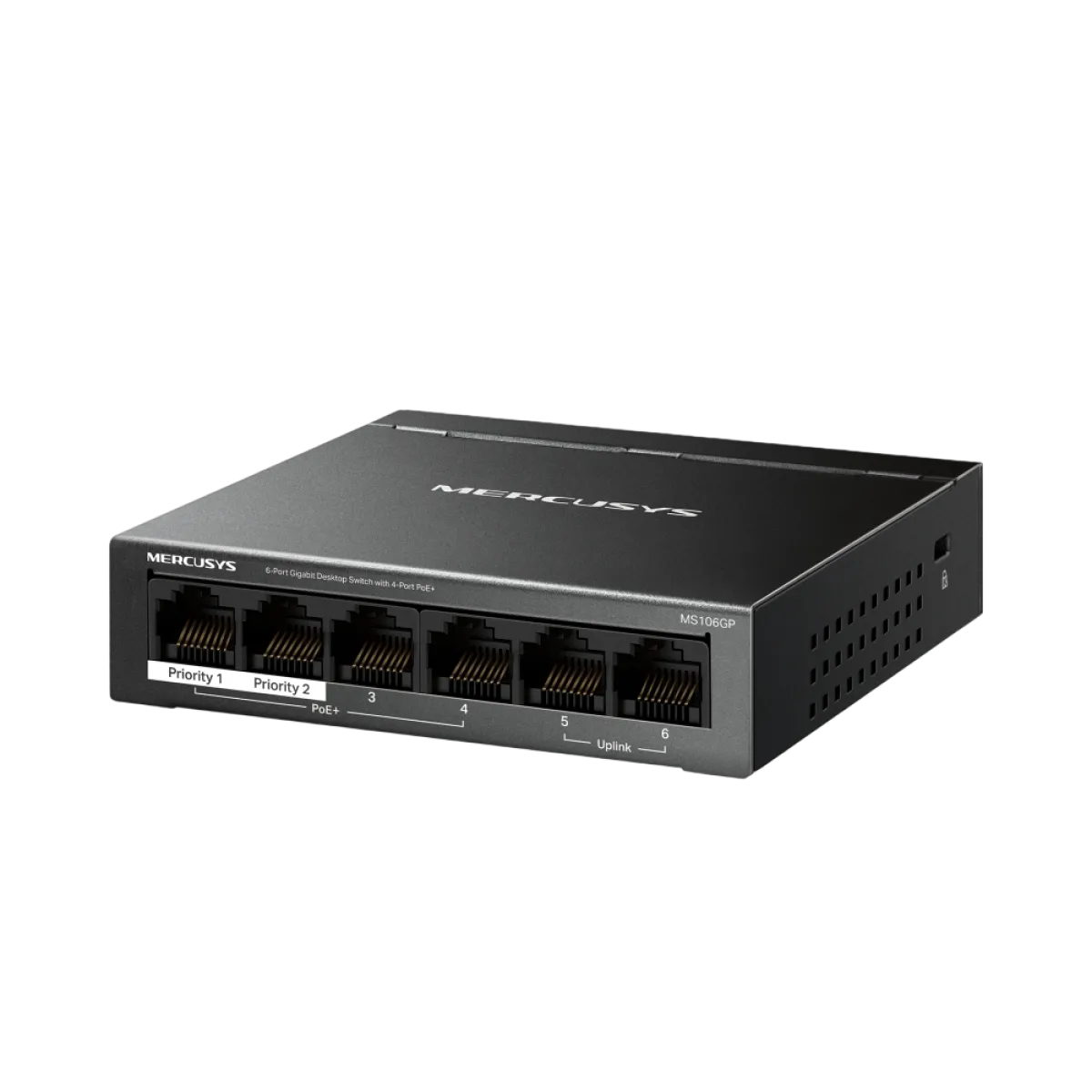 Mercusys MS106GP / Настольный гигабитный коммутатор с 6 портами и поддержкой PoE+ с 4 портами