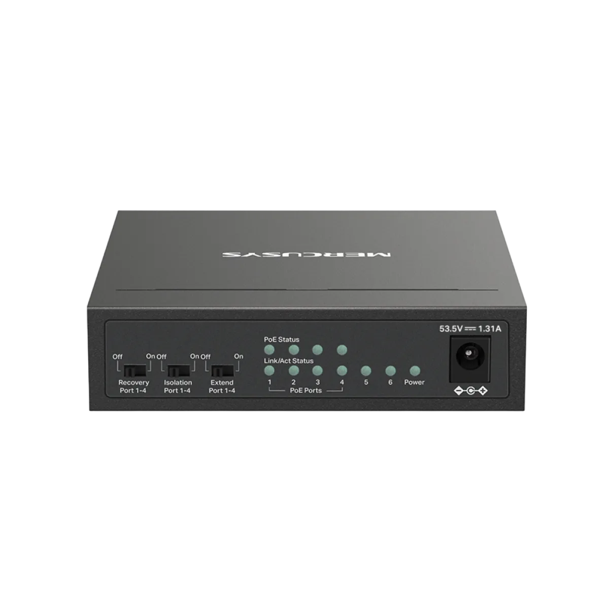 Mercusys MS106P / Настольный коммутатор с 6 портами 10/100 Мбит/с и 4 портами PoE+