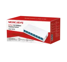 Mercusys MS108 8-Port 10/100Mbps Desktop Switch PORT: 8× 10/100 Mbps Ports
