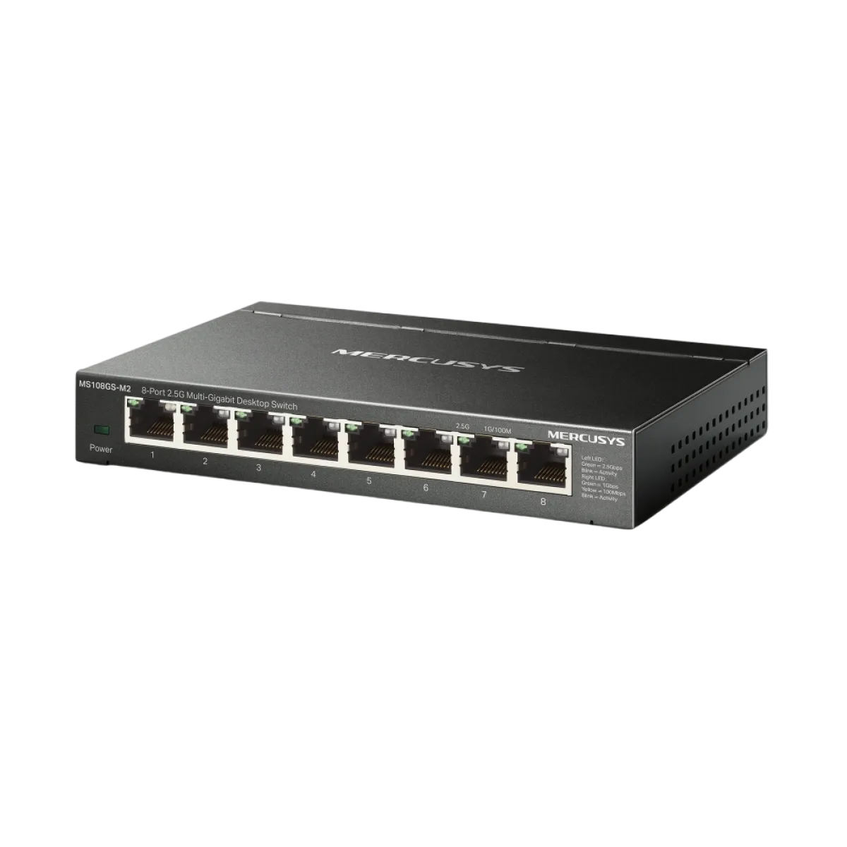 Mercusys MS108GS-M2 / 8-портовый настольный коммутатор 2,5G Мультигигабит