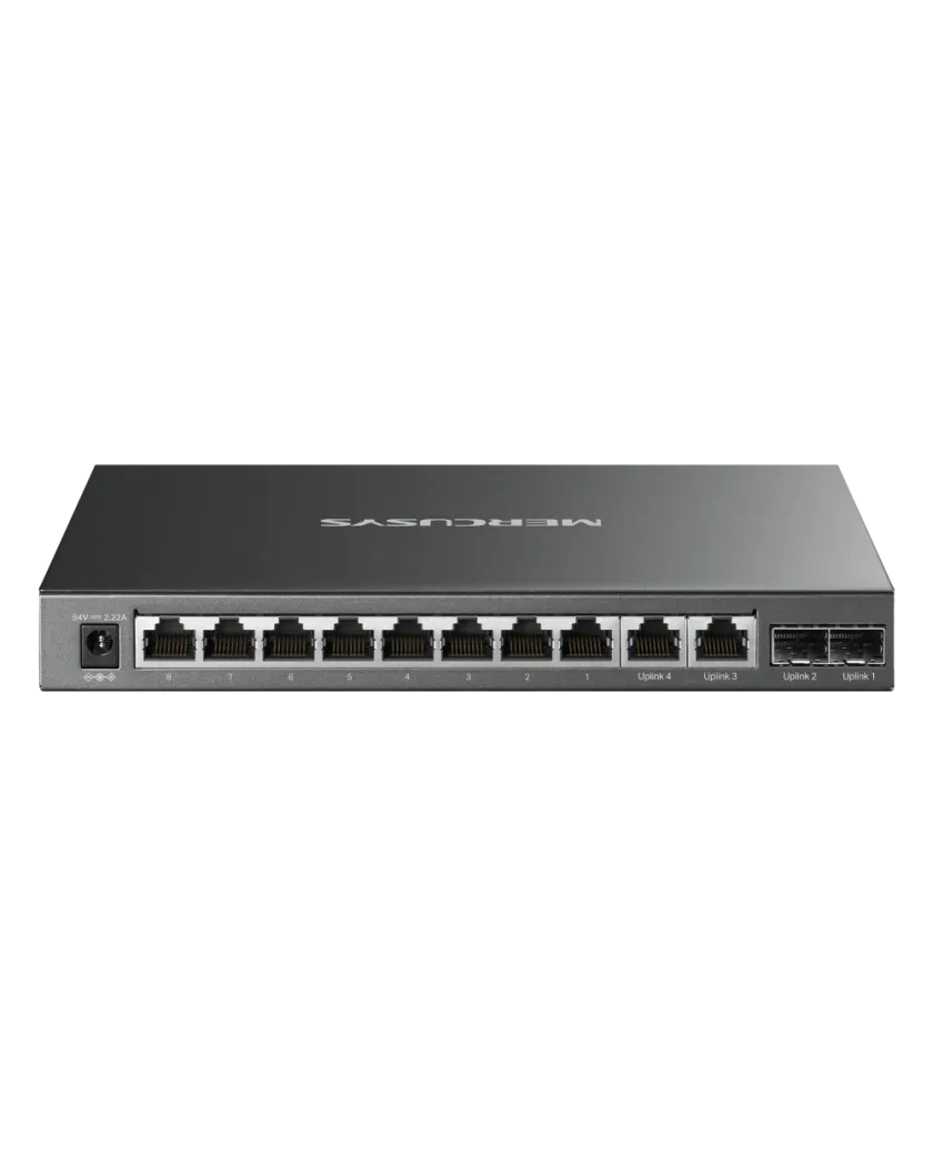 Mercusys MS112GMP / Настольный гигабитный коммутатор на 12 портов с поддержкой PoE+ на 8 портов