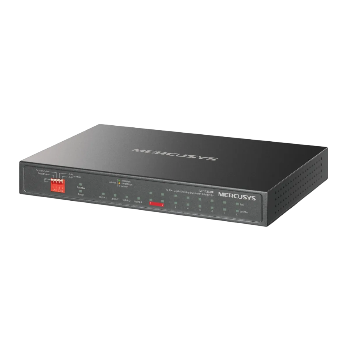 Mercusys MS112GMP / Настольный гигабитный коммутатор на 12 портов с поддержкой PoE+ на 8 портов
