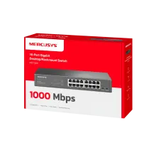 Mercusys MS116GS 16-Port Gigabit Desktop/Rackmount Switch PORT: 16× Gigabit RJ45 Ports