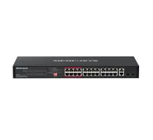 Mercusys MS126CP / 24-портовый коммутатор для установки в стойку 10/100 Мбит/с + 2-портовый гигабитный коммутатор с поддержкой PoE+ на 24 портах