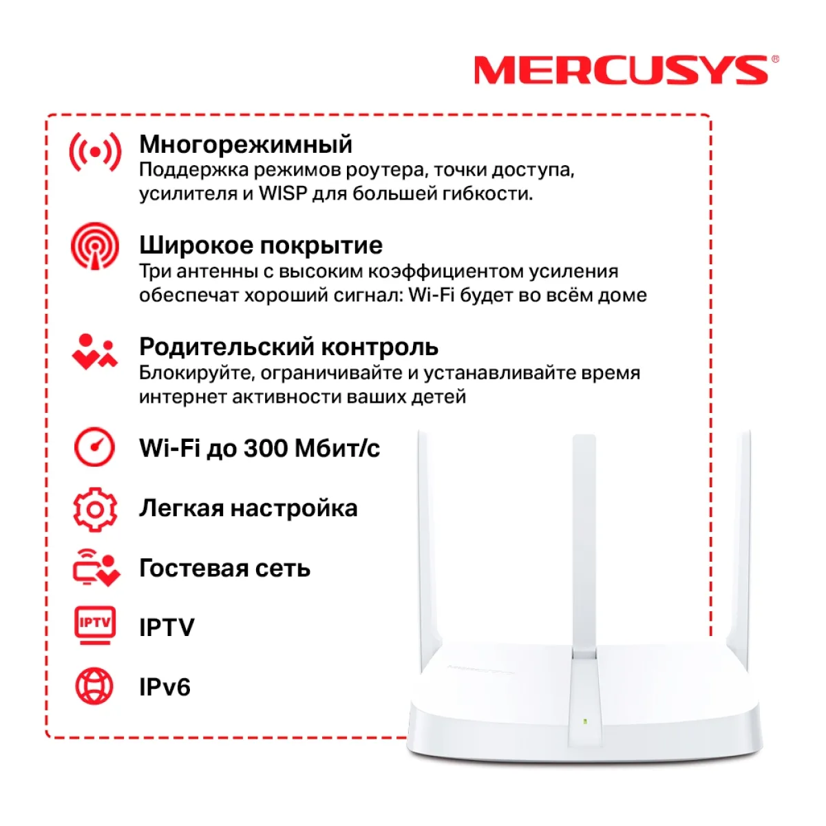 Mercusys MW306R N300 Multi-Mode Wi-Fi Router