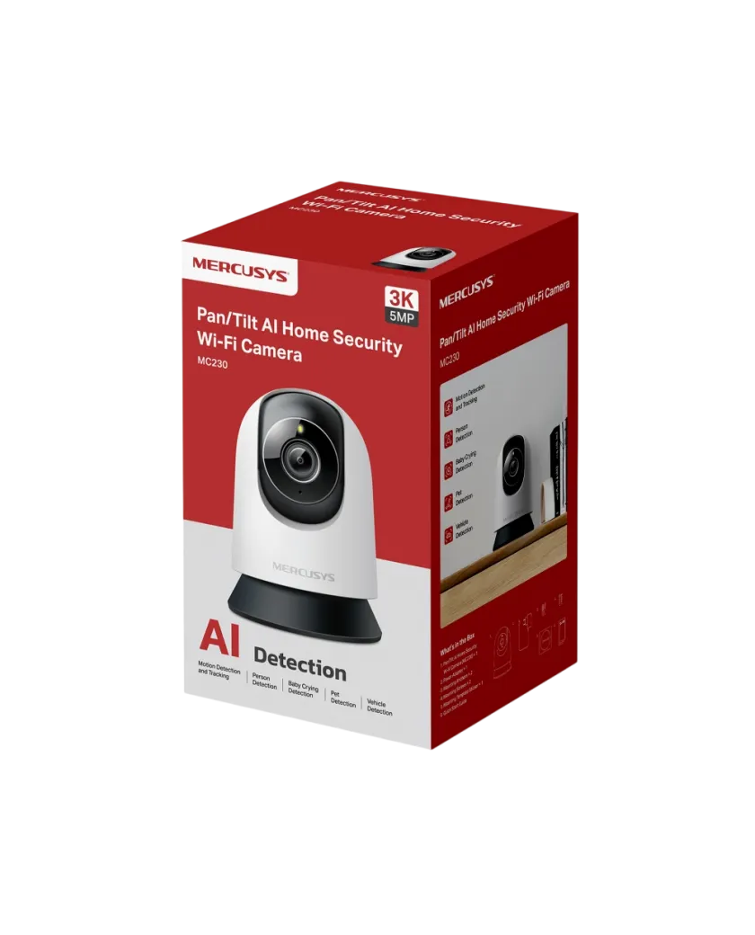 Умная поворотная Wi-Fi камера MERCUSYS MC230 3K 5MP