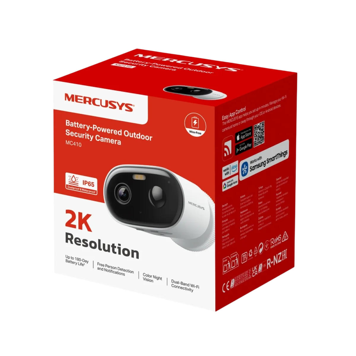 Умная уличная Wi-Fi камера MERCUSYS MC410 2K 3MP