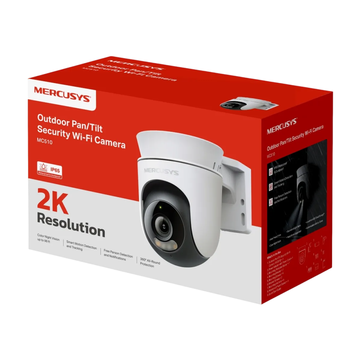 Умная уличная поворотная Wi-Fi камера MERCUSYS MC510 2K 3MP