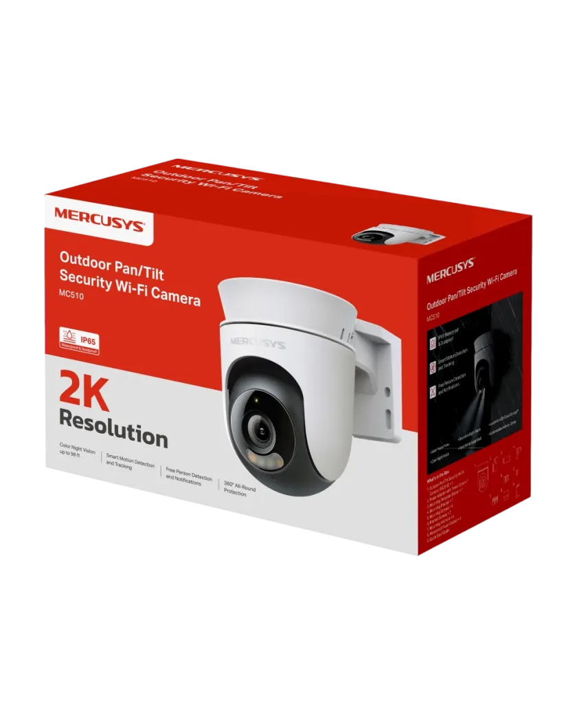 Умная уличная поворотная Wi-Fi камера MERCUSYS MC510 2K 3MP