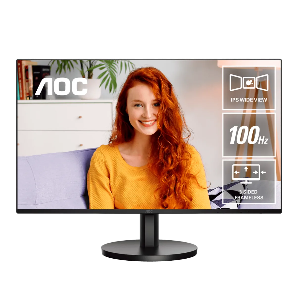 Монитор AOC 24B3HA2/01 - 23.8" FHD IPS, 100Hz / Black