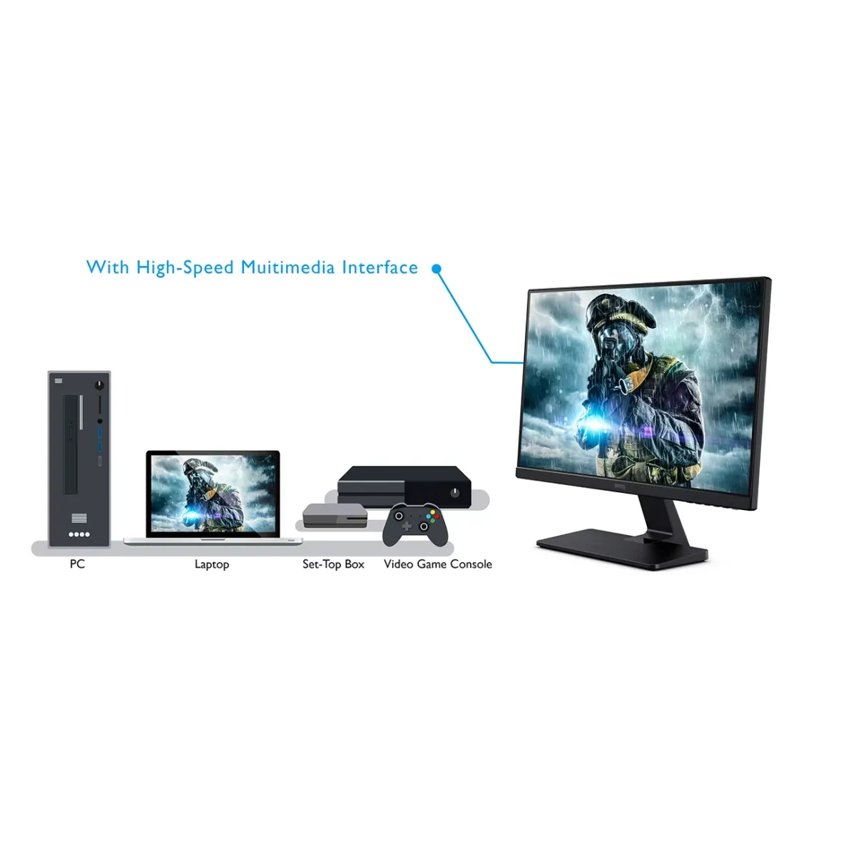 Монитор BenQ GW2480L - 23.8" FHD IPS / Black
