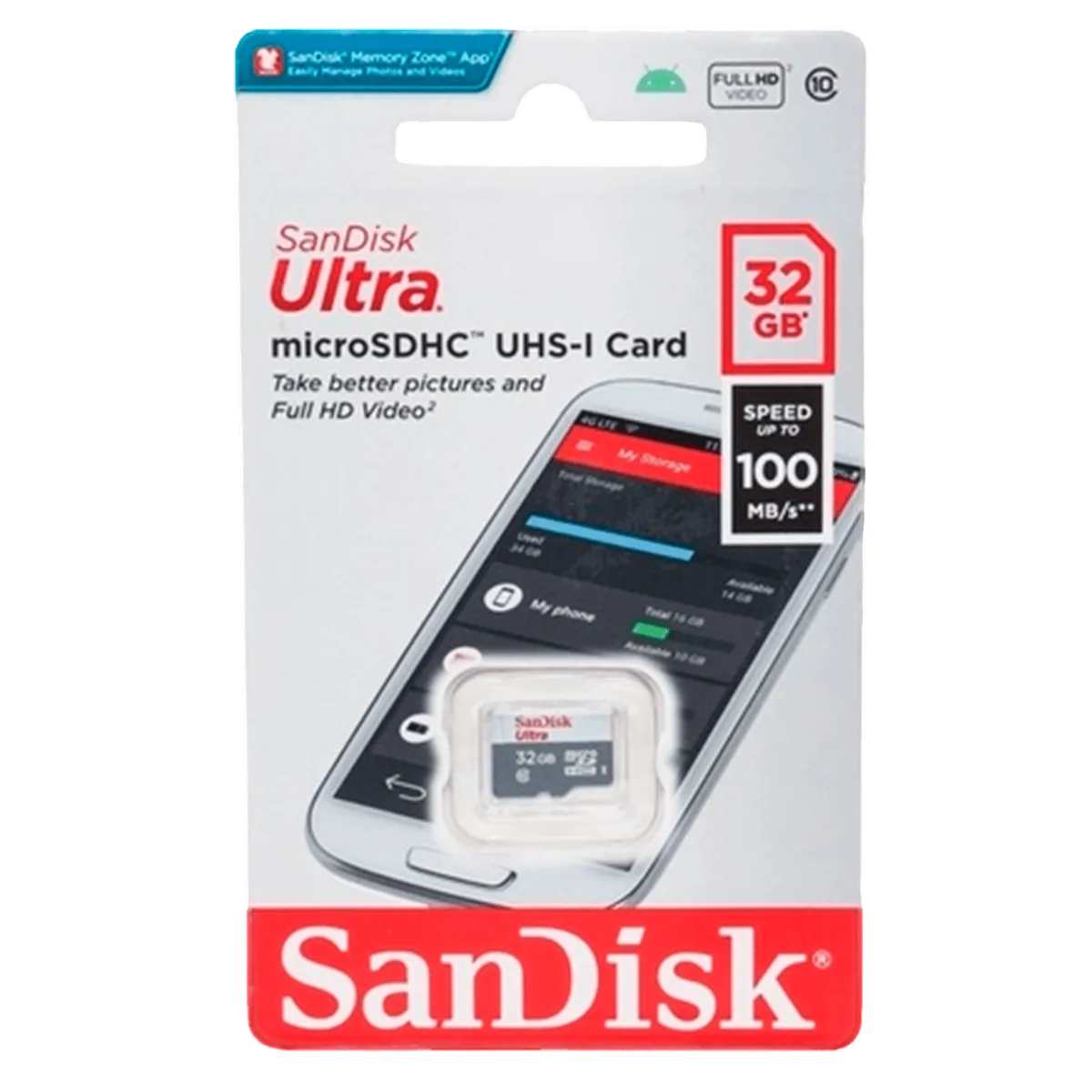 Карта памяти MicroSD Ultra SanDisk A1 32Gb