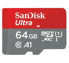 Карта памяти MicroSD Ultra SanDisk A1 64Gb