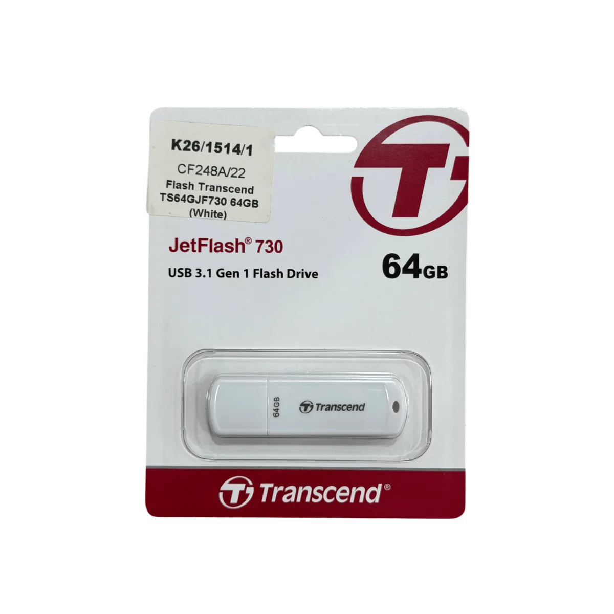 USB-флешка Transcend JetFlash 730 (TS64GJF730) 64GB / White