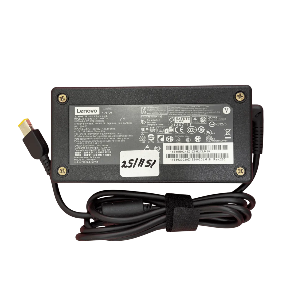 Блок питания Lenovo 170W 100-240V 20V 8.5A