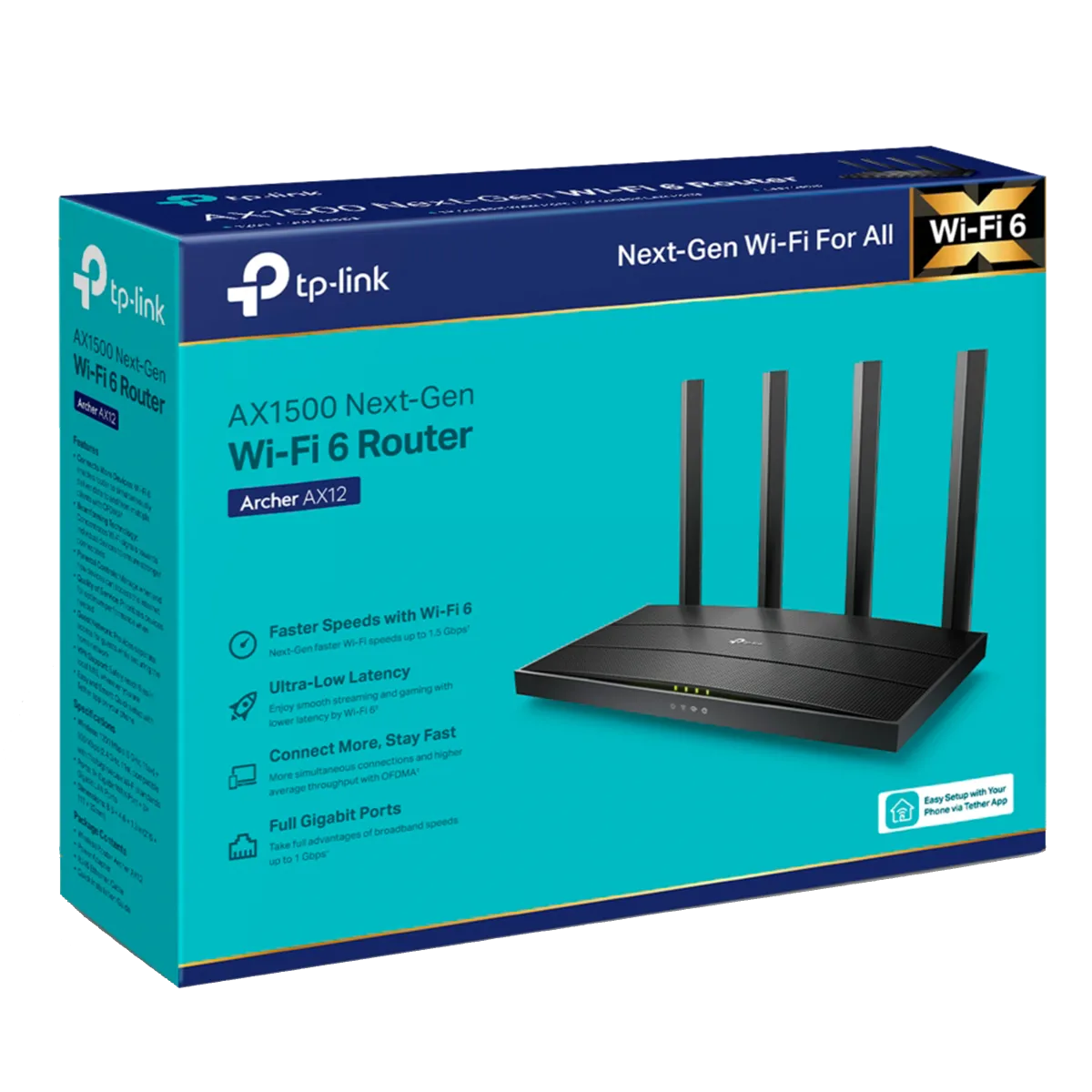 TP-Link Archer AX12 / AX1500 Беспроводной двухдиапазонный маршрутизатор Wi-Fi 6
