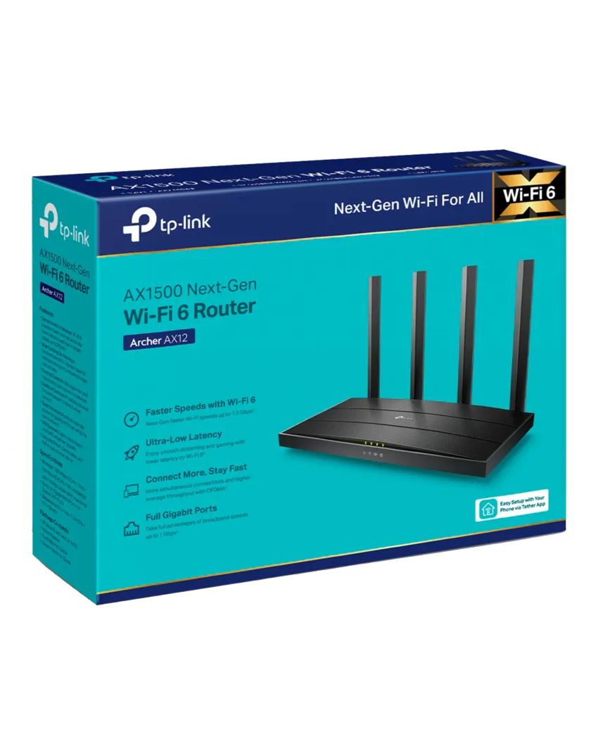 TP-Link Archer AX12 / AX1500 Беспроводной двухдиапазонный маршрутизатор Wi-Fi 6