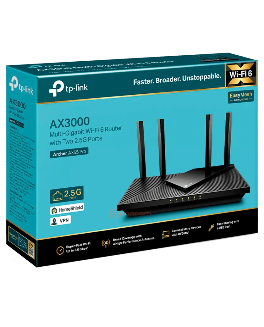 TP-Link Archer AX55 PRO / AX3000 Беспроводной двухдиапазонный маршрутизатор Wi-Fi 6