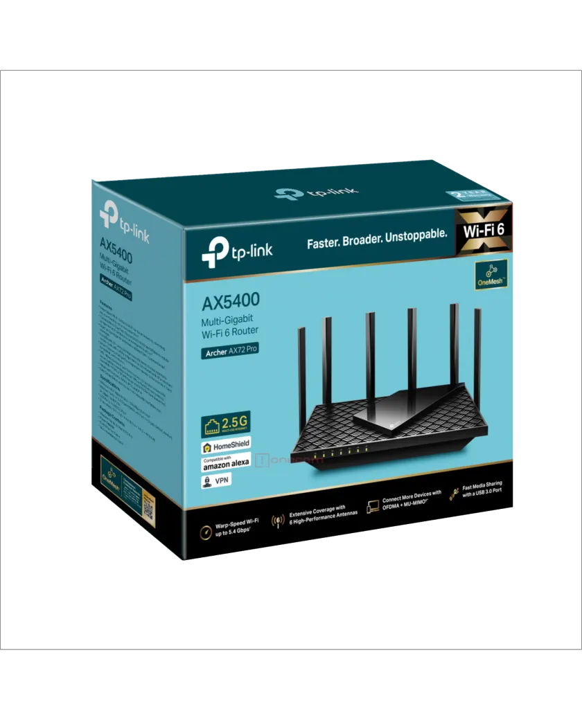 TP-Link Archer AX72 PRO / AX5400 Беспроводной двухдиапазонный маршрутизатор Wi-Fi 6