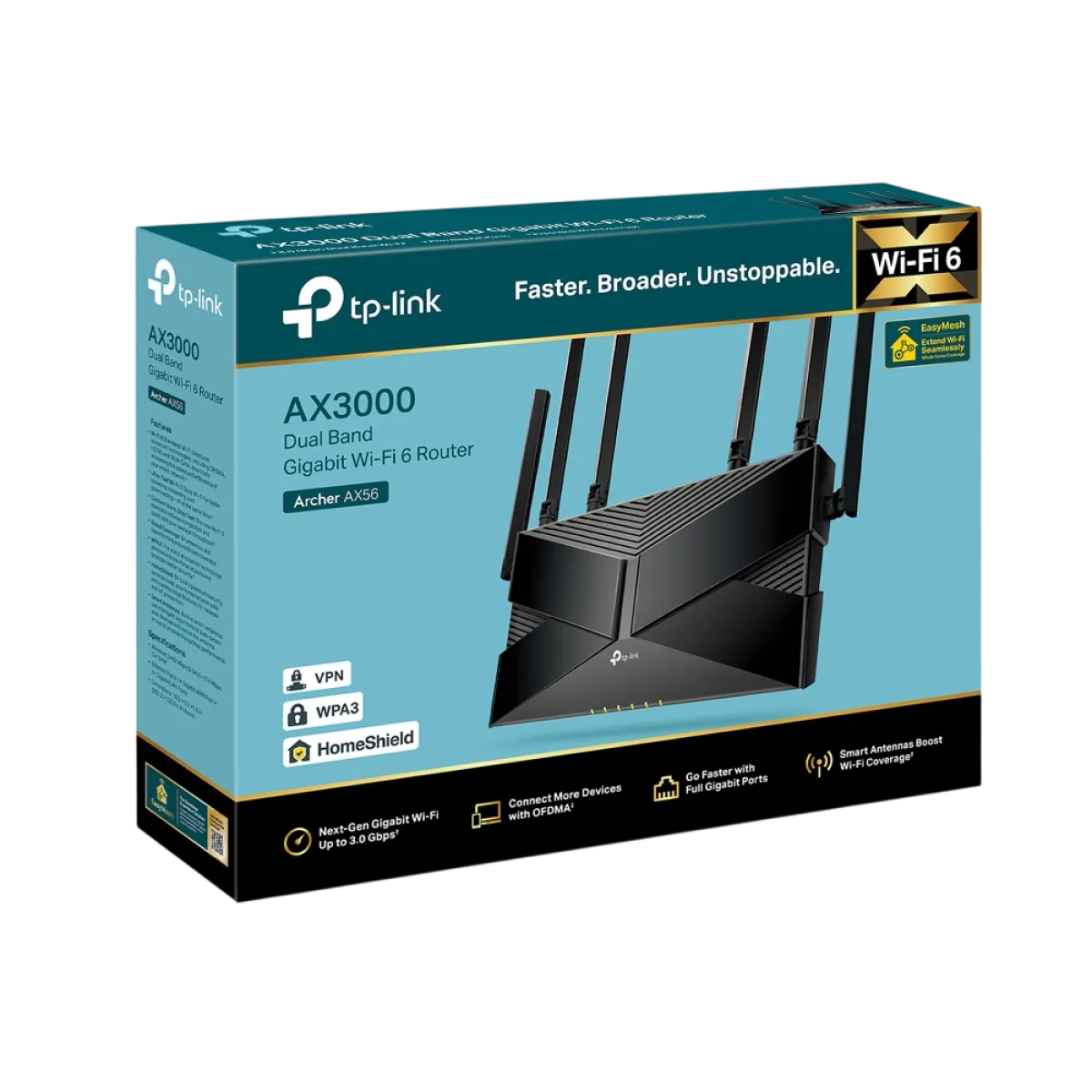 TP-Link Archer AX56 / AX3000 Двухдиапазонный роутер Wi-Fi 6