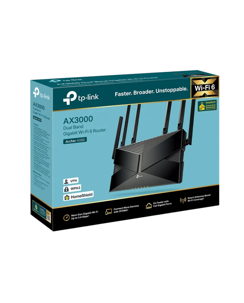 TP-Link Archer AX56 / AX3000 Двухдиапазонный роутер Wi-Fi 6