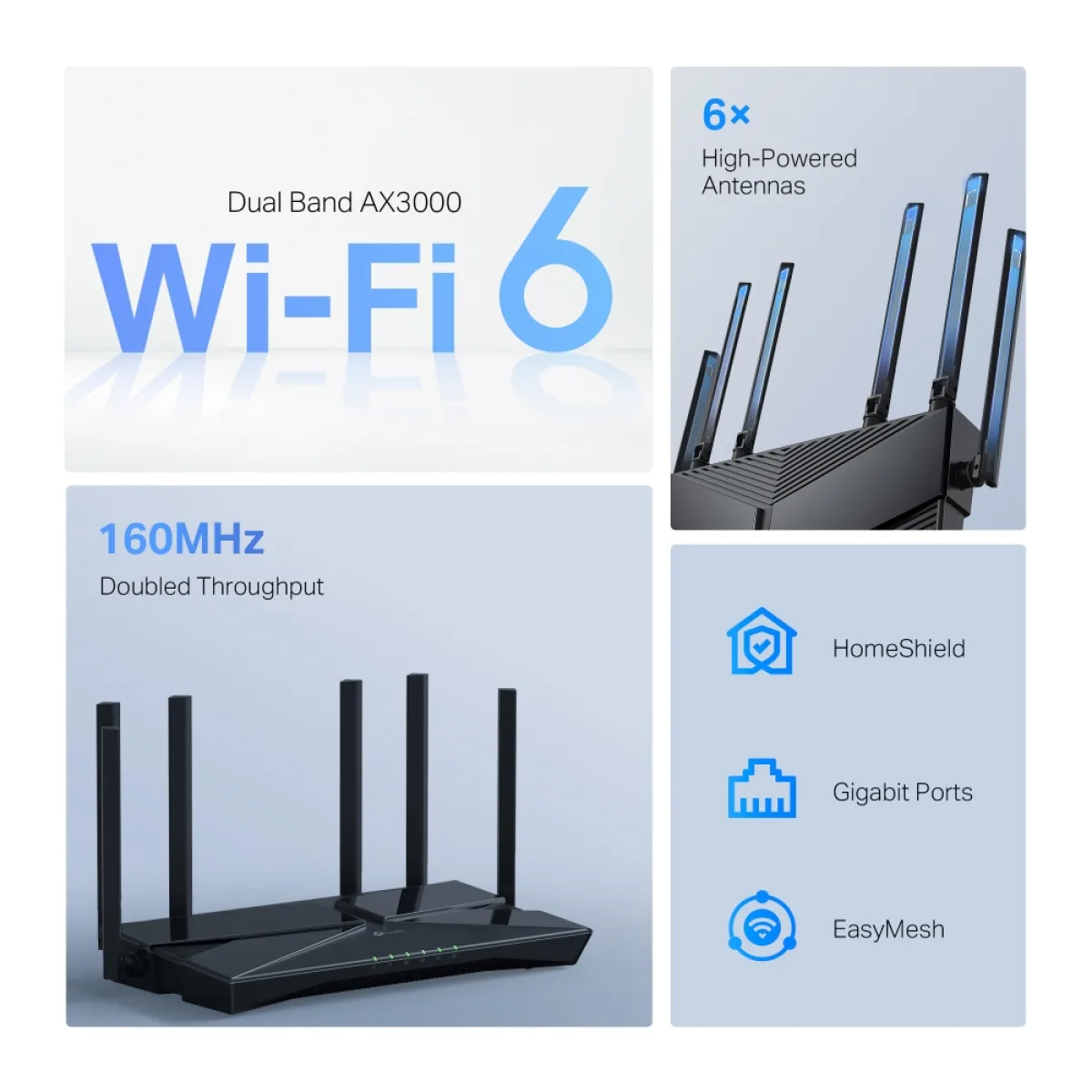TP-Link Archer AX56 / AX3000 Двухдиапазонный роутер Wi-Fi 6