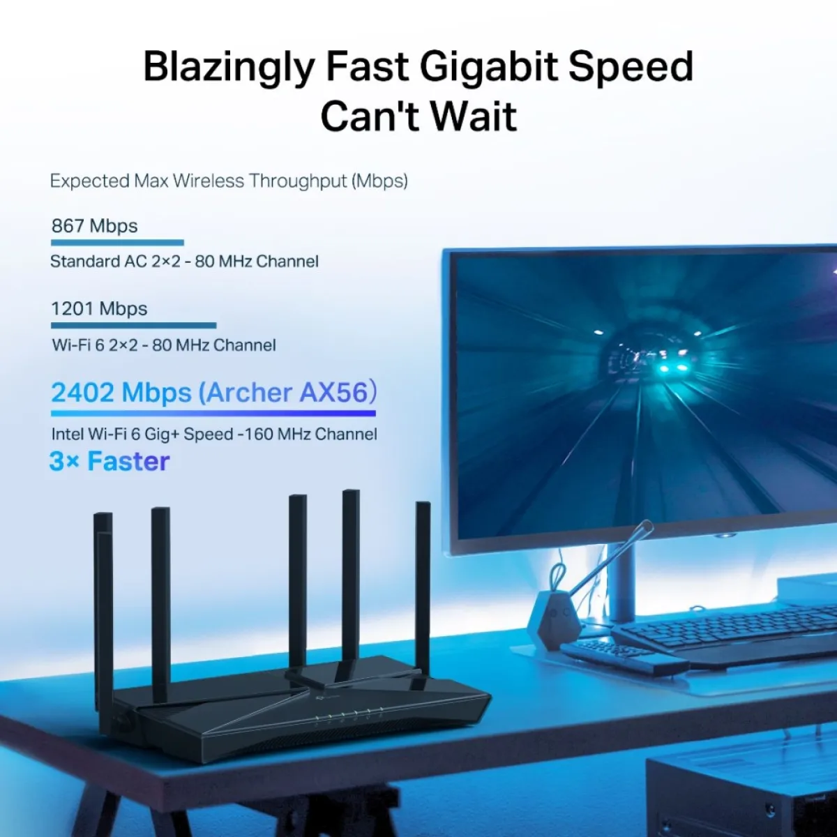 TP-Link Archer AX56 / AX3000 Двухдиапазонный роутер Wi-Fi 6