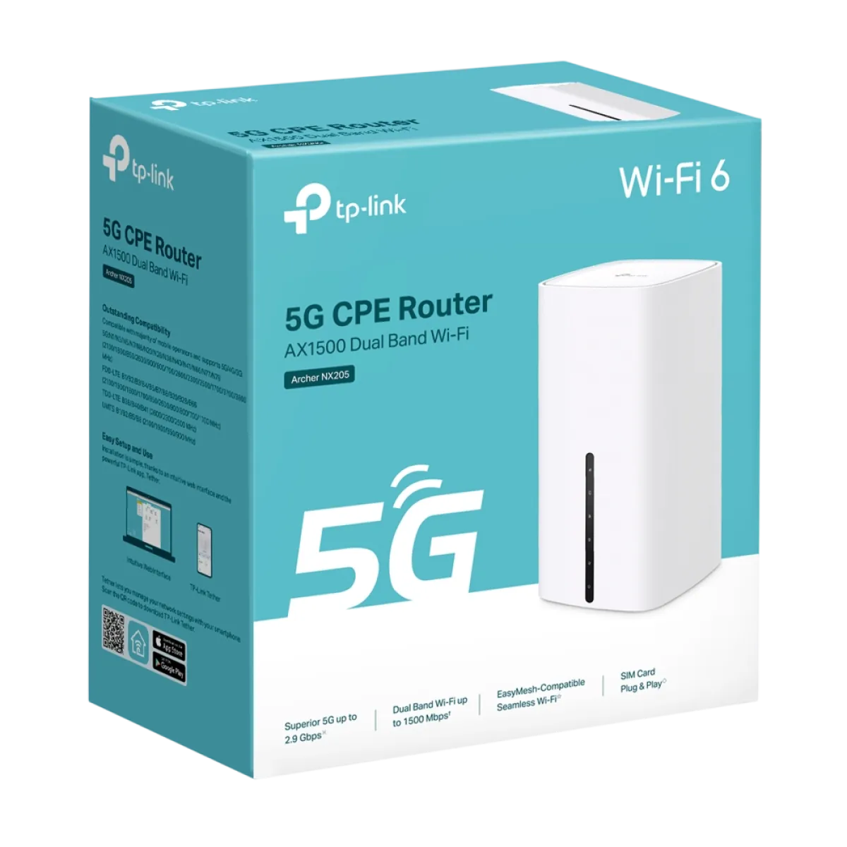 TP-Link Archer NX205 / AX1500 Гигабитный 5G-роутер Wi-Fi 6