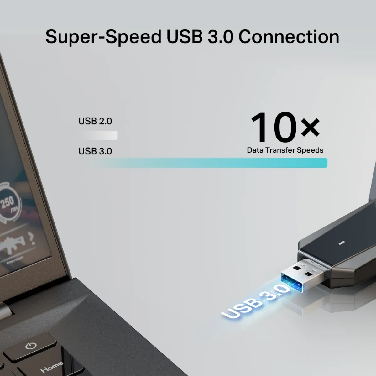 TP-Link Archer T5U Plus / AC1300 Двухдиапазонный USB-адаптер Wi-Fi с двумя антеннами
