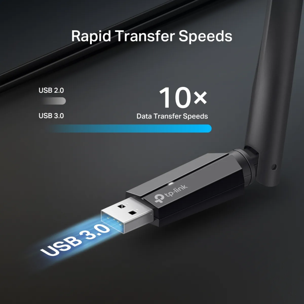 TP-Link Archer TXE70U Plus / AXE5400 USB-адаптер Wi-Fi 6E с антенной
