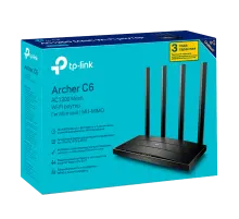 TP-Link Archer C6 / AC1200 Беспроводной двухдиапазонный гигабитный MU-MIMO маршрутизатор