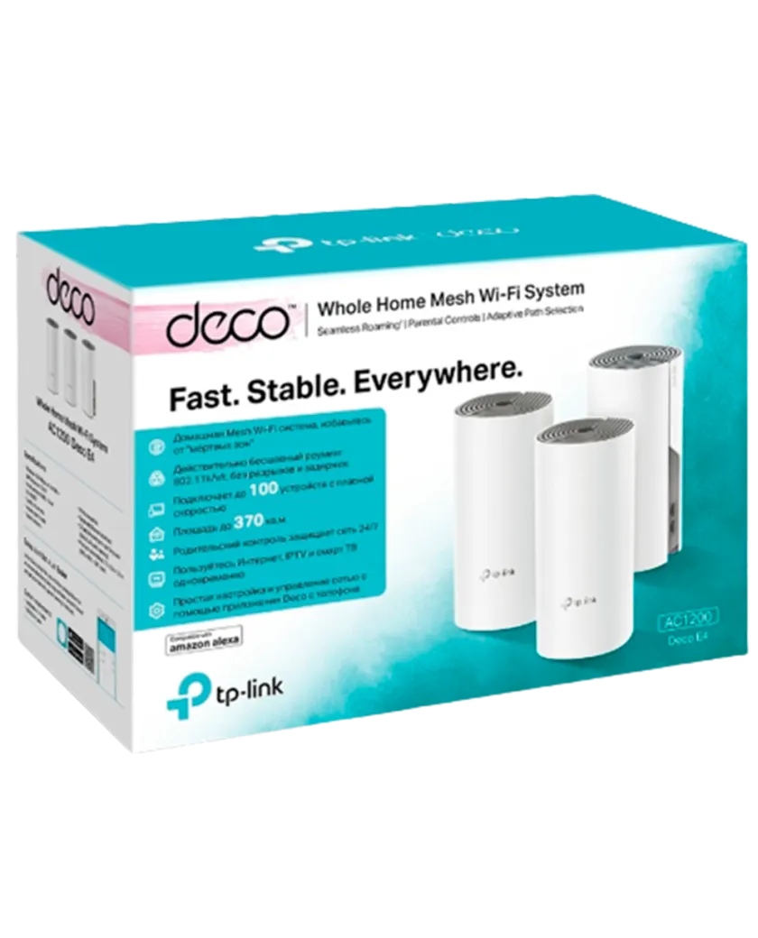 TP-Link Deco E4 (3-Pack) / AC1200 Mesh-система Wi-Fi 5