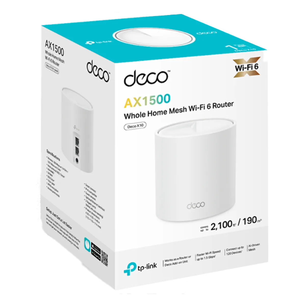 TP-Link Deco X10 (1-Pack) / AX1500 Mesh-система Wi-Fi 6