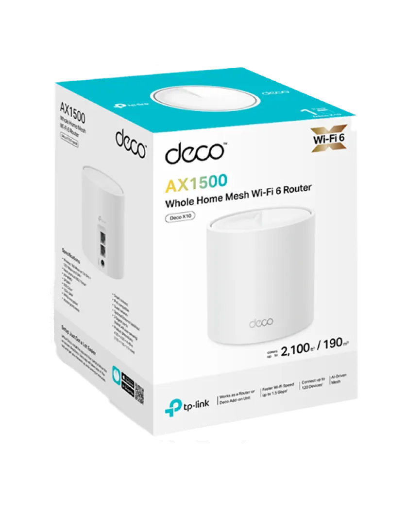 TP-Link Deco X10 (1-Pack) / AX1500 Mesh-система Wi-Fi 6