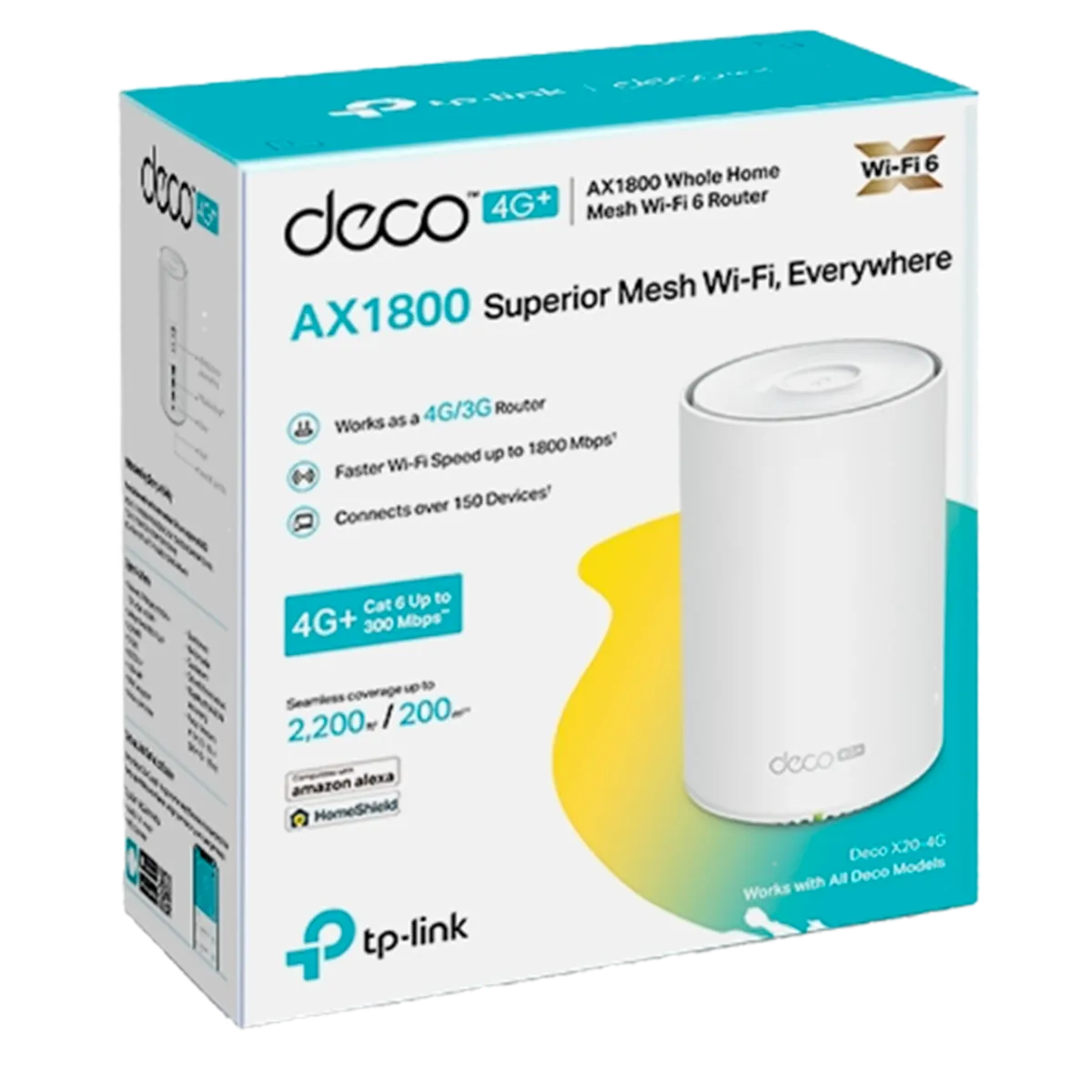 TP-Link Deco X20-4G (1-Pack) / AX1800 Mesh-система Wi-Fi 6 с поддержкой 4G+ LTE