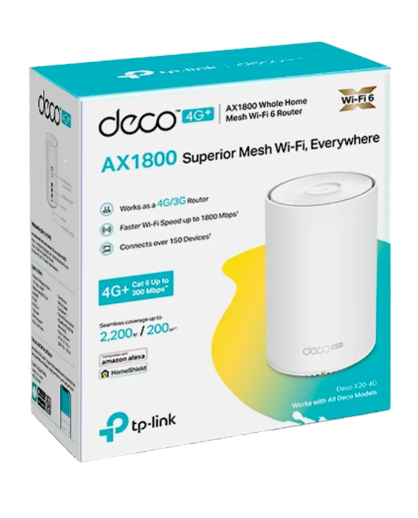 TP-Link Deco X20-4G (1-Pack) / AX1800 Mesh-система Wi-Fi 6 с поддержкой 4G+ LTE