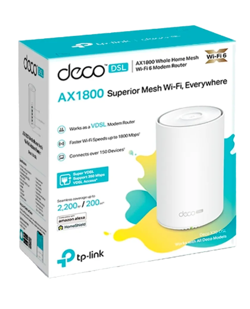 TP-Link Deco X20-DSL (1-Pack) / AX1800 Mesh-система Wi-Fi 6 с VDSL-модемом