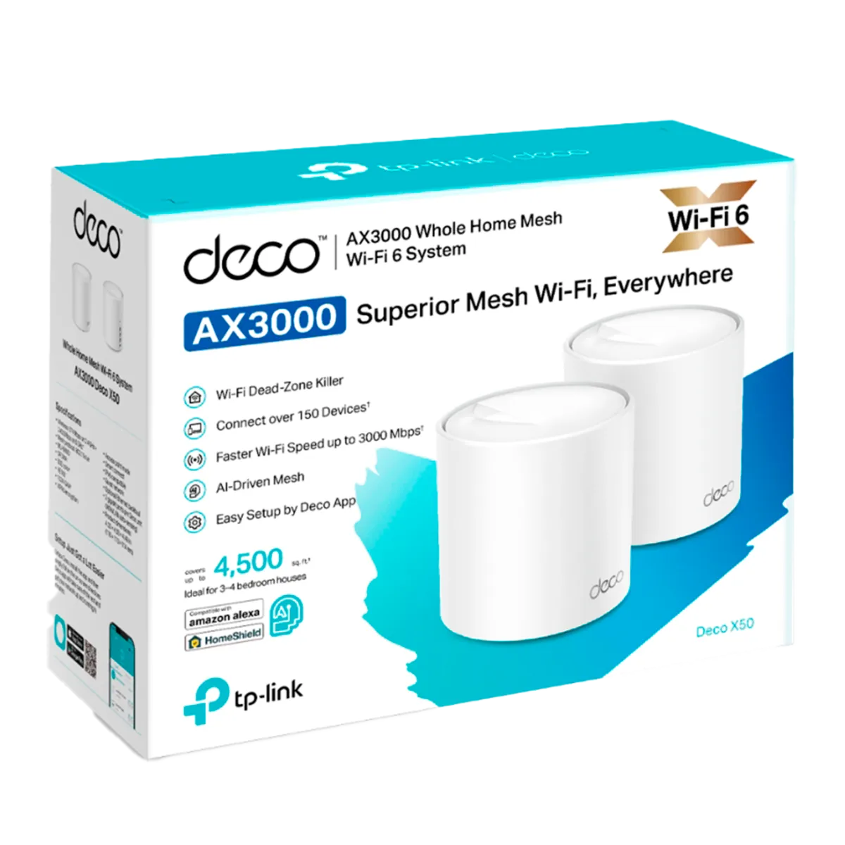 TP-Link Deco X50 Pro (2-Pack) / AX3000 Mesh-система Wi-Fi 6