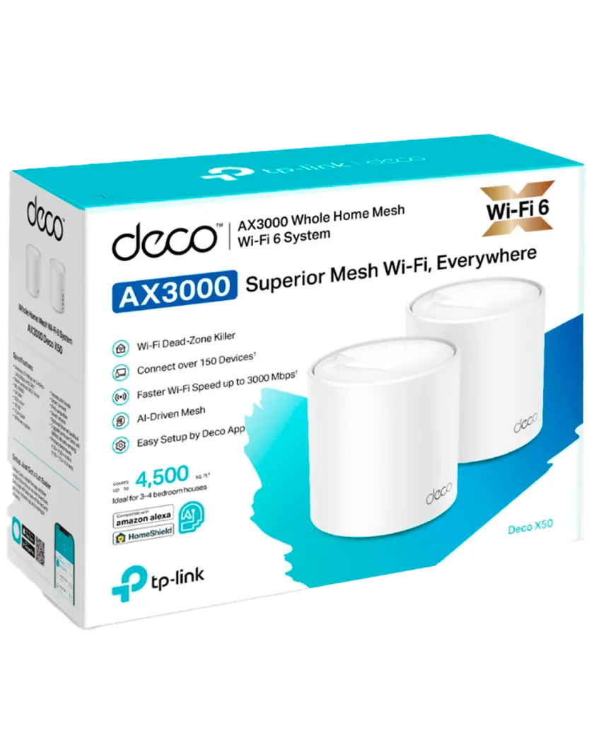 TP-Link Deco X50 Pro (2-Pack) / AX3000 Mesh-система Wi-Fi 6